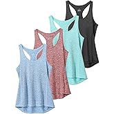 Kniffi Workout Tank Tops for Women Running Racerback Tank Exercise Yoga Tanks Gym Sleeveless Shirts 4 Pack