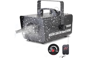 BIPOLARLIGHT 650W Snow Machine Snowflake Maker with Wireless Remote, Fake Snow Maker Machine for Outdoor Indoor Christmas Party Wedding Photography Parties Kids Stage Parades