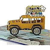 CUTPOPUP Fathers Day Card Pop Up, Birthday 3D Greeting Card, Father's Day Card for Dad, Father in Law, Grandpa, Husband, Men, Son (Truck)