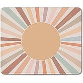 DOFQZ Boho Colorful Rainbow Sun Mouse Pad,Sunset Sunrise Aesthetic for Desk Dorm Home Office Computers Laptop,Boho Office Supplies Desk Accessories,9.5x7.9 Inch,J026