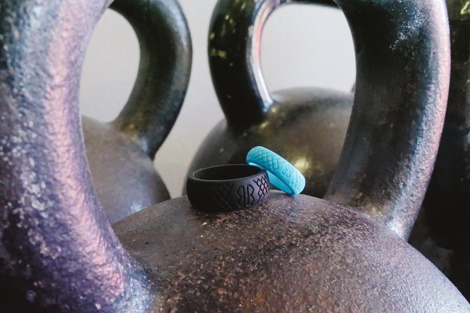 Barbell Bands Silicone Ring For Men Premium Rubber Wedding Band