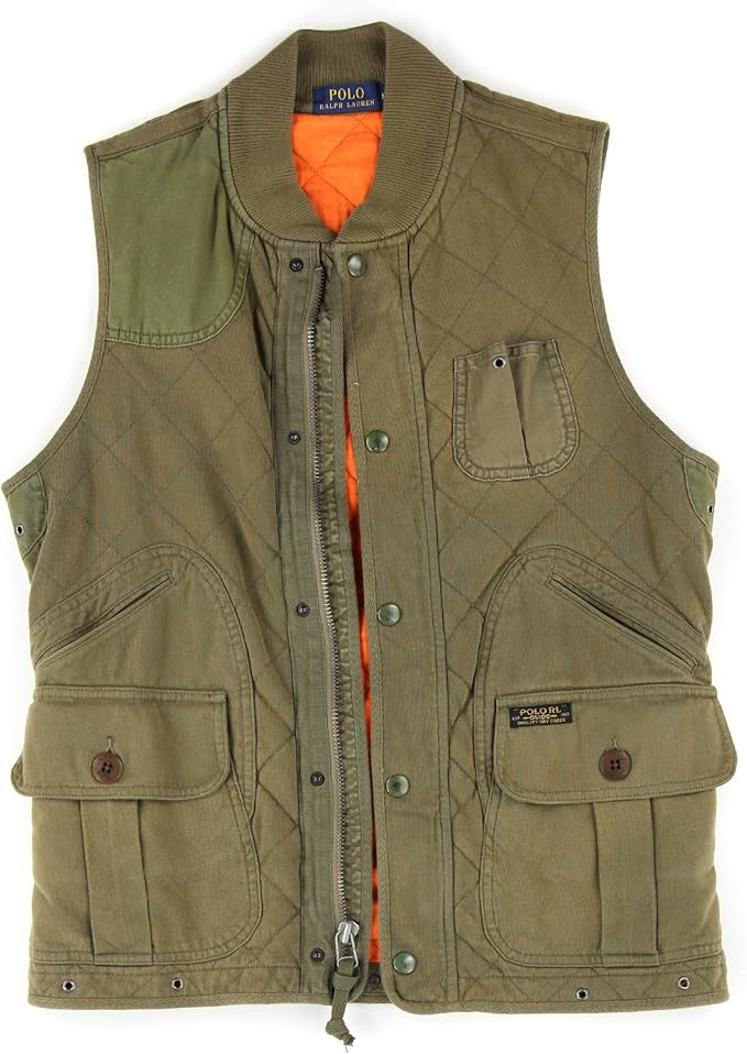 Polo Ralph Lauren Men's Quilted Utility Vest (Medium, Defender Green