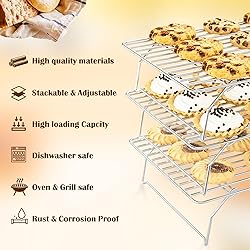 3 Tier Stackable Cooling Rack for Batch Cooling