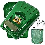 Gardzen Large Leaf Scoop Hand Rakes, Debris and Yard Waste Removal, Comes with 72 Gallon Garden Bag, Work Gloves, Protective 