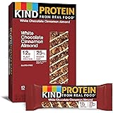KIND Protein Bars, White Chocolate Cinnamon Almond, Gluten Free, 12g Protein,1.76oz, 12 count