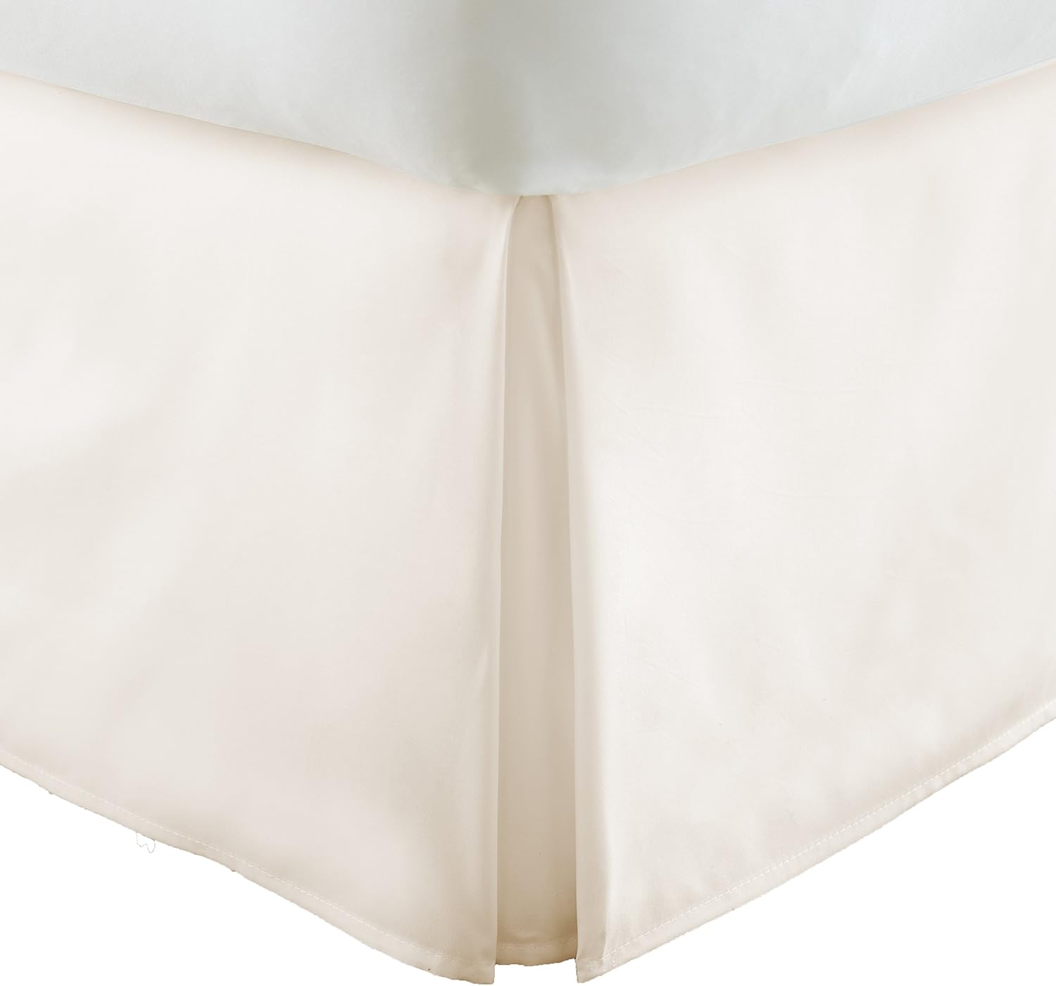 Becky Cameron BC-BEDSKIRT-Twin-Ivory Collection Pleated Bed Skirt