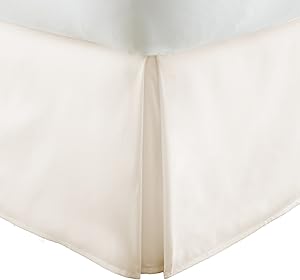 Becky Cameron BC-BEDSKIRT-Twin-Ivory Collection Pleated Bed Skirt