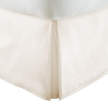 ienjoy Home Ieh-Bedskirt-Calking-Ivory Collection Pleated Bed Skirt