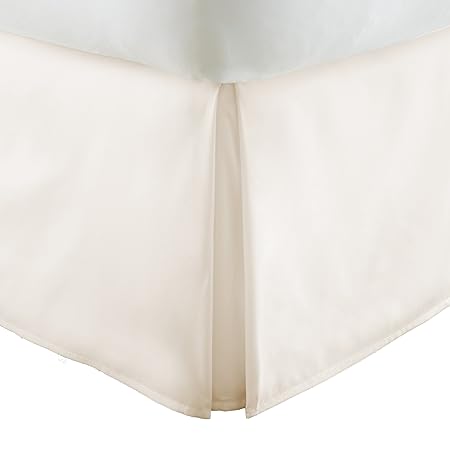 ienjoy Home Ieh-Bedskirt-Twinxl-Ivory Pleated Collection Bed Skirt