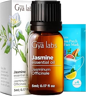 Gya Labs Ätherisches Jasmin Öl für Diffusor und Aromatherapie - 100% Reines Natürliches Jasminöl für Diffusor, Haut, Haar, Kerzenherstellung - Blumiger und Verführerischer Duft (5 ml)