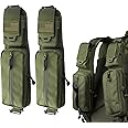 WYNEX Molle Accessories Pouch of Double Zipper Pocket Version, Backpack Strap Pouch Shoulder Strap Molle Attachment Tactical Accessories Bag Shoulder Starps Zipper Pocket Additional Phone Holder