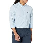 Lacoste Mens Regular Fit Gingham Poplin Shirt