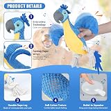 ROSAUI Cockatoo Plush Dog Toy with Rope Tug and Dental Cleaning view 3