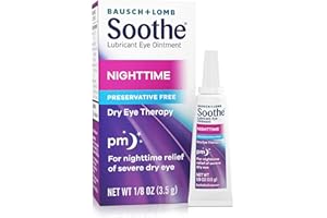Soothe Preservative-Free Lubricant Eye Ointment, Nighttime Relief for Severe Dry & Irritated Eyes, Gentle for Sensitive Eyes, 0.12 Fl Oz