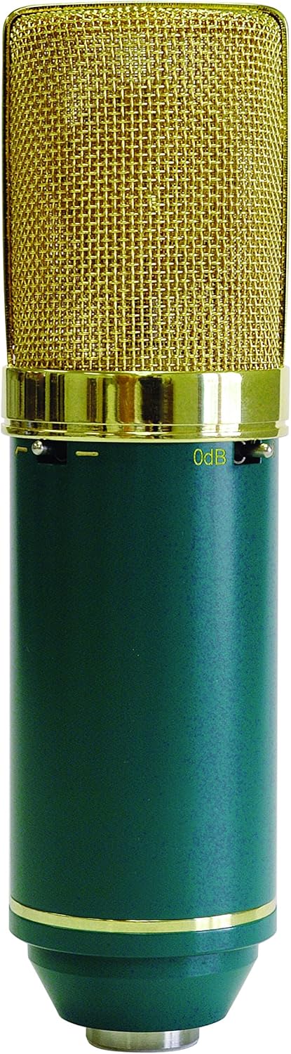 MXL V67N Small Diaphragm Condenser Instrument Microphone with Cardioid and Omni Capsules,Green/Gold: Musical Instruments