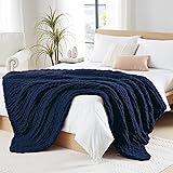 L'AGRATY Chunky Knit Blanket Throw - Soft Throw