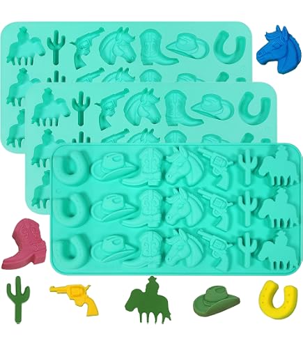 Moule en silicone en forme de chapeau de cowboy pour fondant, chocolat, bonbons, gelée, décoration de gâteau, plateau de cuisson, outil de moulage de savon