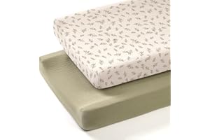 lulumoon Muslin Changing Pad Covers: Baby Cotton Changing Table Covers - Soft Changing Pad Sheets for Boys Girls