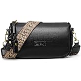 GEMIU Crossbody Purse for Women, Shoulder Bag with 2 Removable Strap, Cell Phone Small Handbags, Vegan Leather Purse with Zip