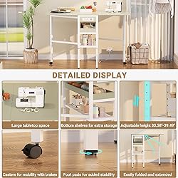 Besiost Folding Sewing Cutting Table with Charging