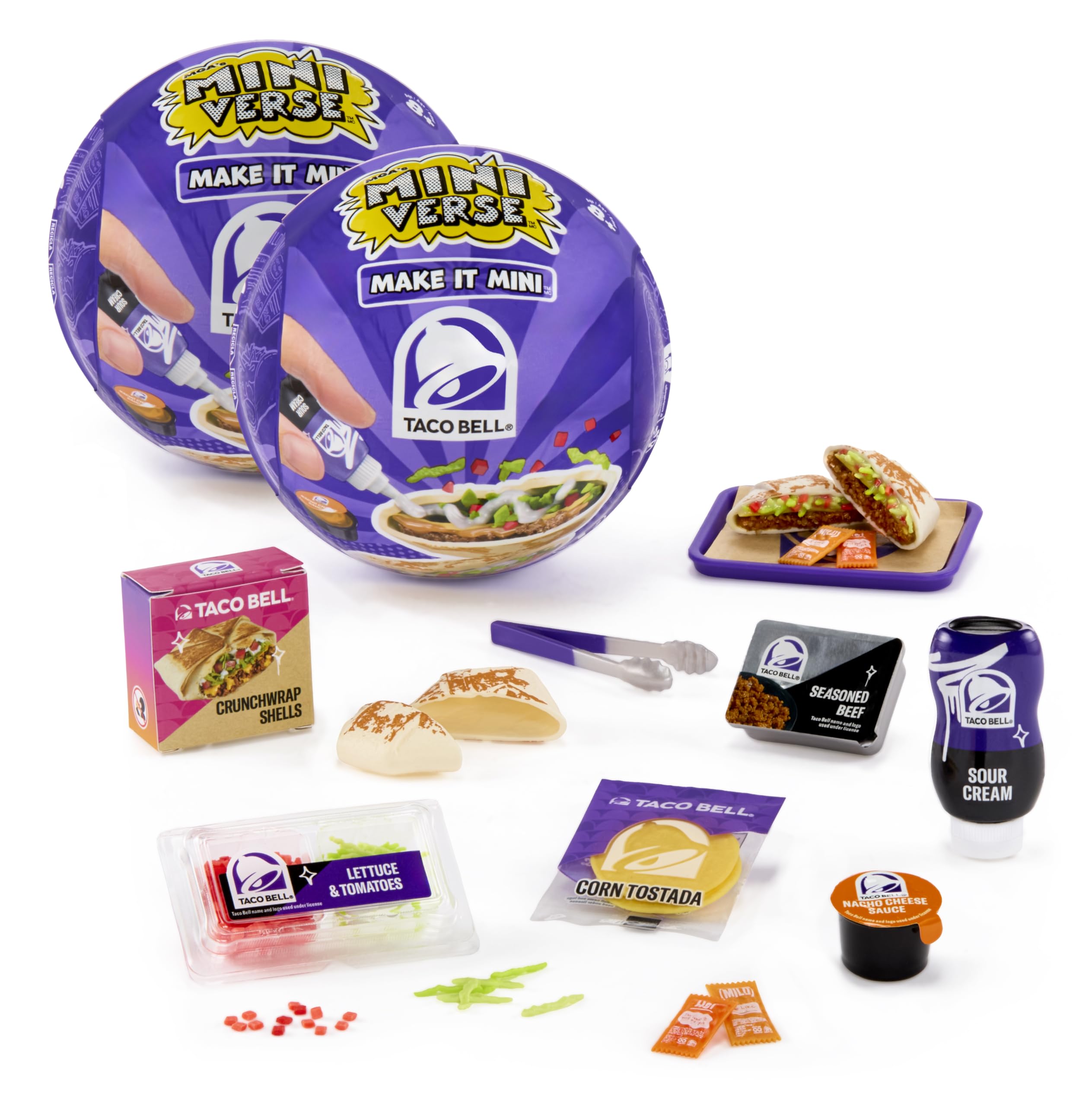 MGA's Miniverse Make It Mini Taco Bell Series 1 (2 Pack), Mini Collectibles - Blind Pack, DIY, Resin, Replica Food, Not Edible, Collectors, 8+