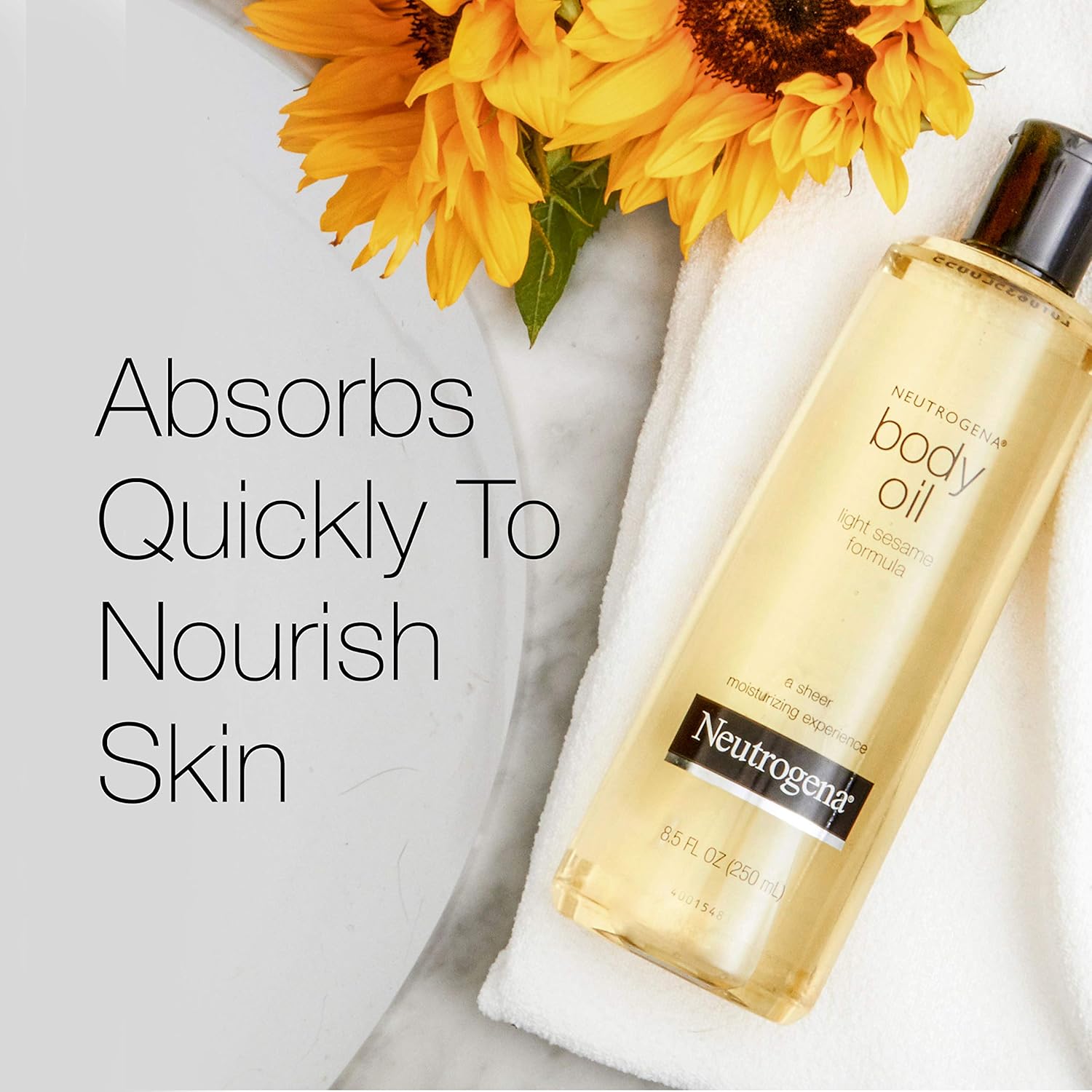 Neutrogena Lightweight Body Oil for Dry Skin, Sheer Moisturizer in Light Sesame Formula, 8.5 fl. oz : Beauty