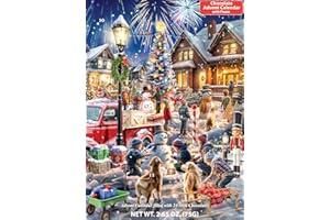 Snowman Contest 2025 Chocolate Advent Calendar (Countdown to Christmas) by Vermont Christmas Company - Christmas Shaped Chocolates & Twas the Night Poem