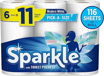 Sparkle Pick-A-Size Paper Towels, 6 