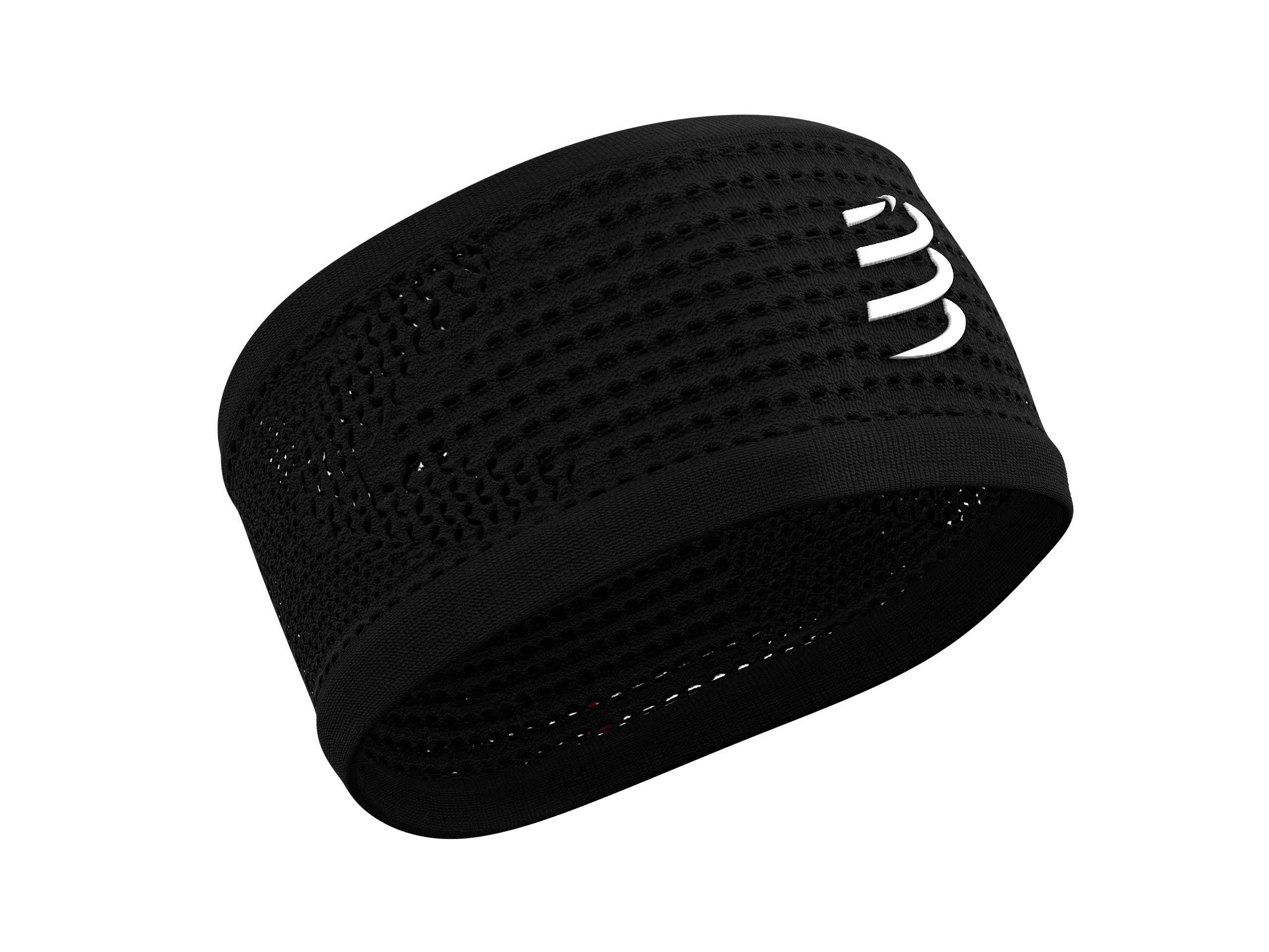 COMPRESSPORT Unisex Headband on/Off Cinta antitranspiracion de correr, Black, Talla Unica UK