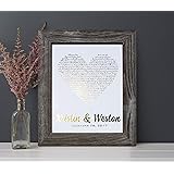 Personalized 1st Anniversary Gift for Him or Her, First Dance Song, Paper Anniversary Gift