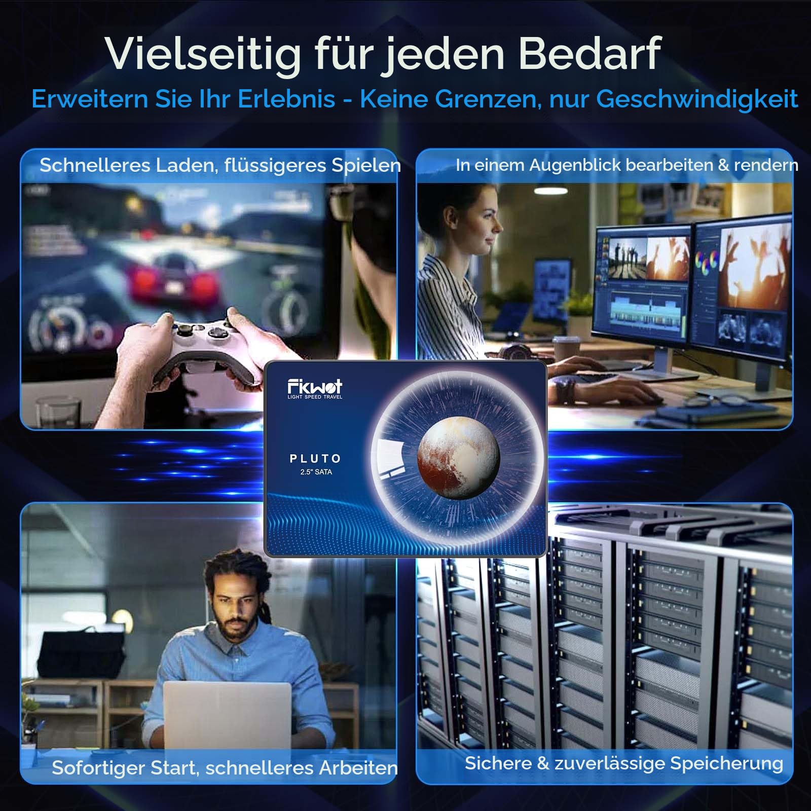 Fikwot FX815 1TB 3D NAND 2,5 Zoll SATA III Interne Solid State Drive – 6Gb/s Interne SSD, 560MB/s Lesen, schnelle Festkörper-Laufwerk für Laptop und Desktop 6