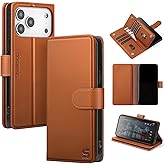 Shieldtop Compatible with iPhone 17 Pro Max Wallet Case with Card Holder,Women Men RFID Blocking PU Leather Flip TPU Protective Cover Credit Card Slots,Phone Case for Apple 17 Pro Max,Light Brown