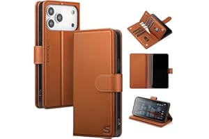Shieldtop Compatible with iPhone 17 Pro Wallet Case with Card Holder,Women Men RFID Blocking PU Leather Folio Flip TPU Protective Cover Credit Card Slots,Phone Case for Apple 17 Pro 6.3",Light Brown