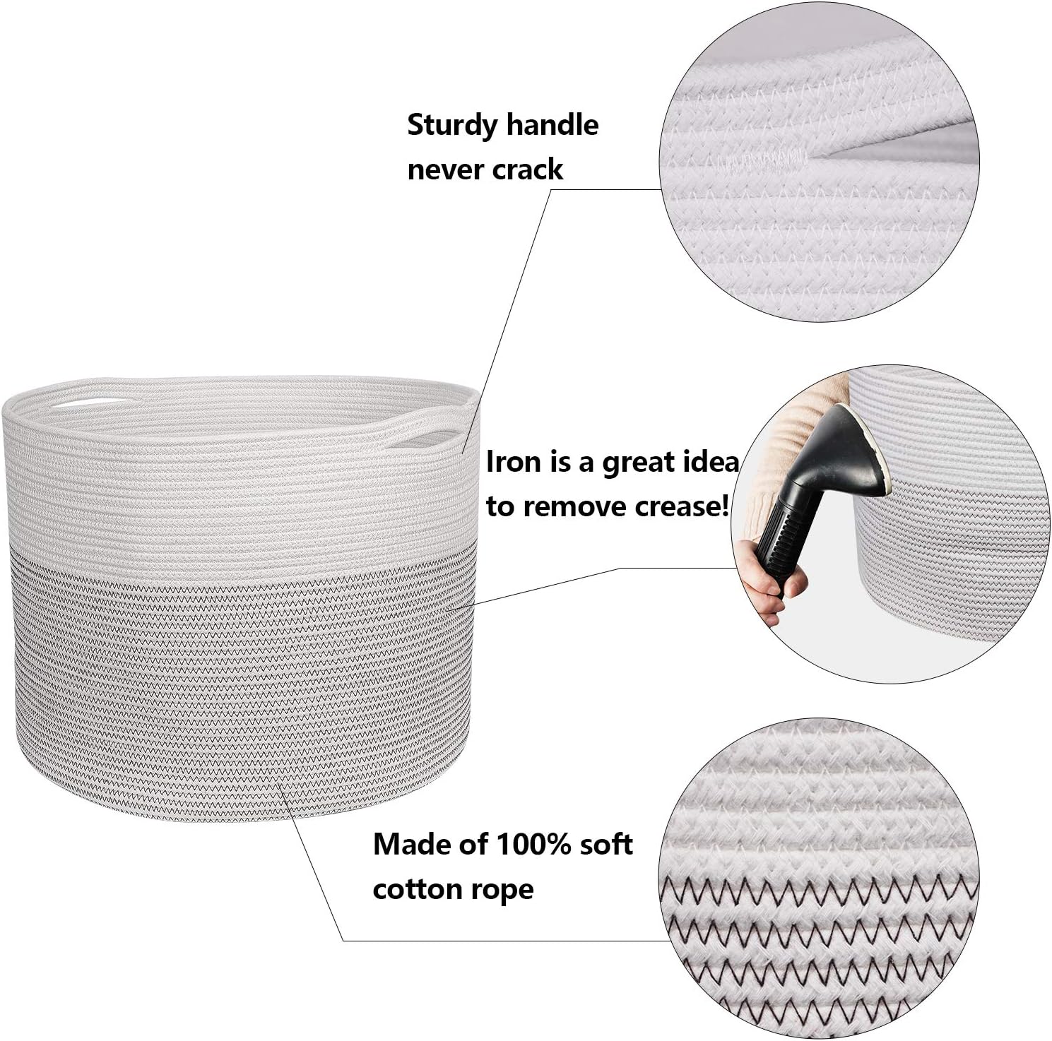 Extra Large Woven Hamper Basket With Handles Nursery Storage Baby Laundry Basket Rope Storage Bin For Organizer Toys Indressme Cotton Rope Basket Pillow 51d X 33h Cm Nursery Decoration Chefhouseresort Com Np Extra Large Woven Hamper Basket With Handles Nursery Storage Baby Laundry Basket Rope Storage Bin For Organizer Toys Indressme Cotton Rope Basket Pillow 51d X 33h Cm Nursery Decoration Chefhouseresort Com Np