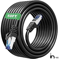 Cat 6 Ethernet Cable 50ft Outdoor&Indoor, Cat 6