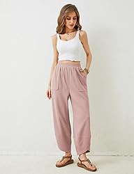 Xiaoxuemeng Womens Baggy Wide Leg Pants Casual