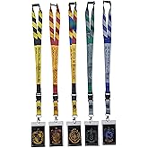 Ata-Boy Harry Potter ID Badge Holder Lanyard 5pk Bundle Gryffindor Hufflepuff Slytherin Ravenclaw Hogwarts