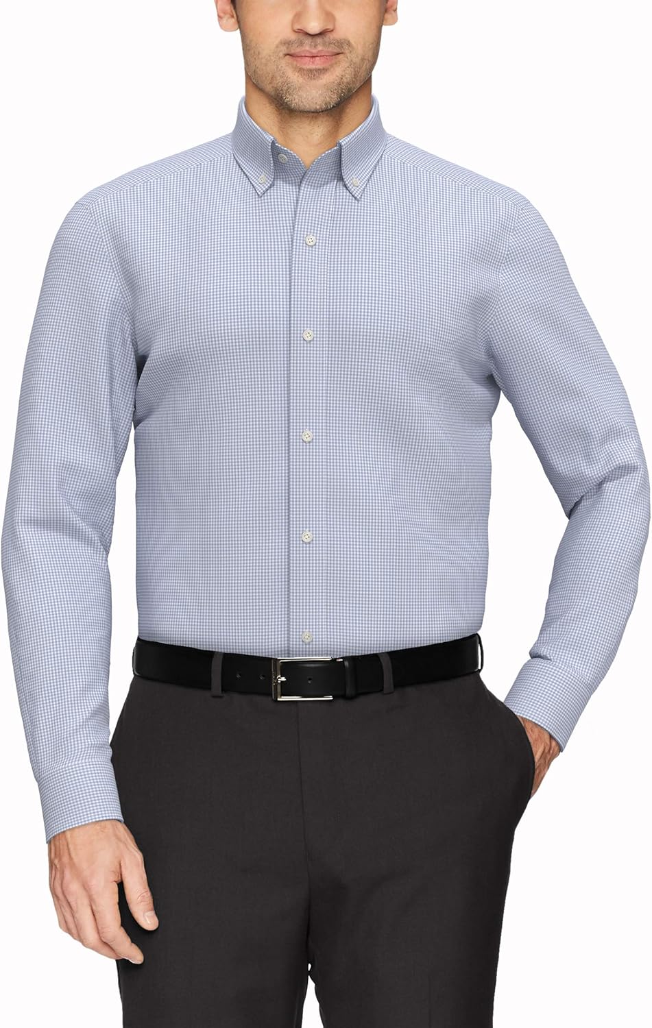 Brand - BUTTONED DOWN Men's Tailored Fit Gingham Dress Shirt, Supima Cotton Non-Iron: Clothing