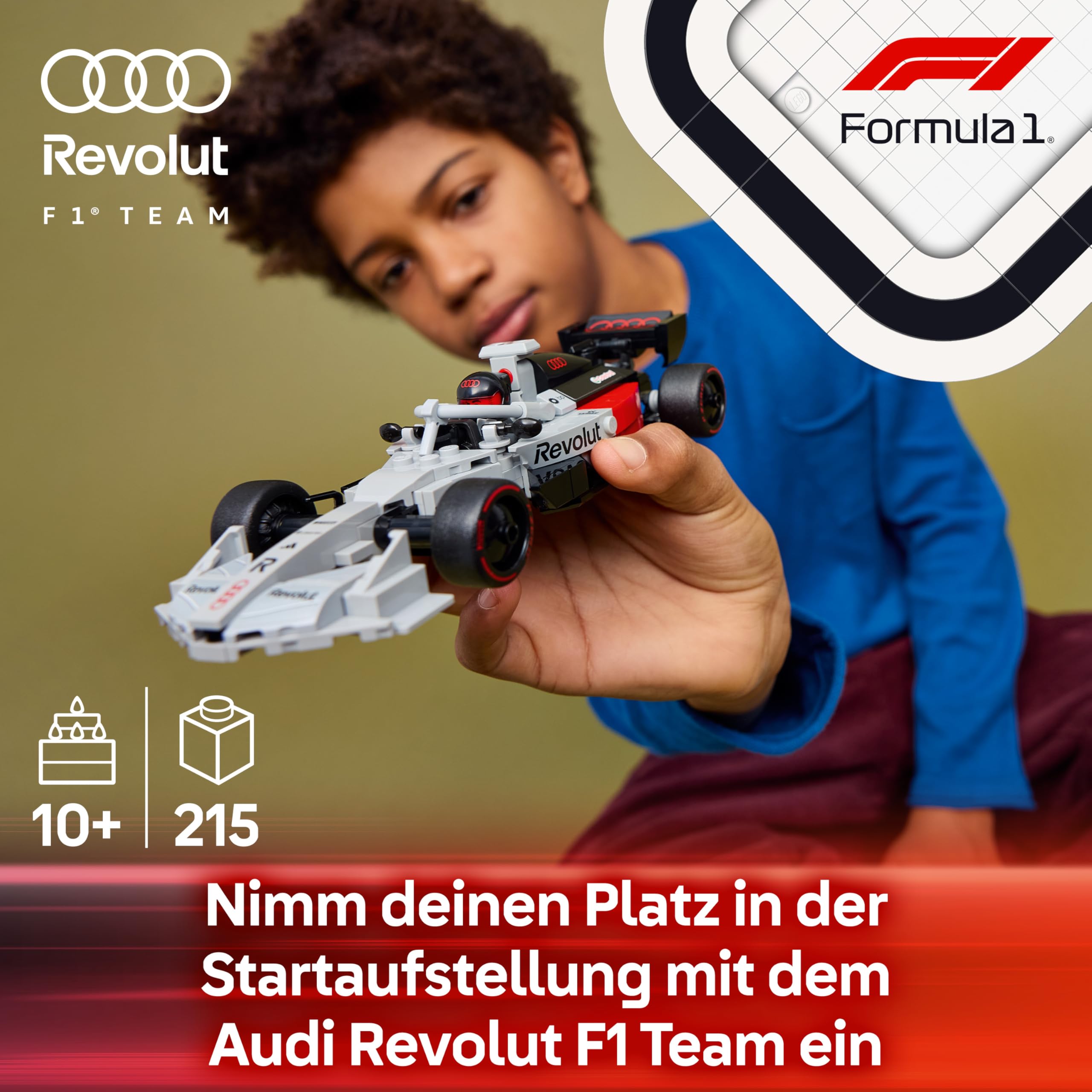 LEGO Speed Champions Audi Revolut F1 Team R26 Rennwagen Spielzeug - Modellbauset mit sammelbarer Rennfahrer Minifigur - Geburtstagsgeschenk für Jungen ab 10 Jahren & jugendliche Motorsportfans - 77259 3