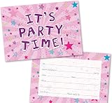Absolutely Yours Party Invitations 36 Pack Pink Starburst Theme Envelopes view 1