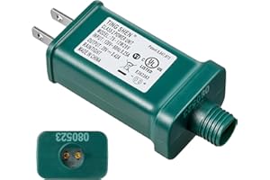 Enhon 29V LED Power Supply, UL Certification LED Transformer Replacement Class 2 Power Supply, Low Voltage Transformer US Plug Adapter for Christmas Tree Light, Green, Right Positive(TS-12W29V)