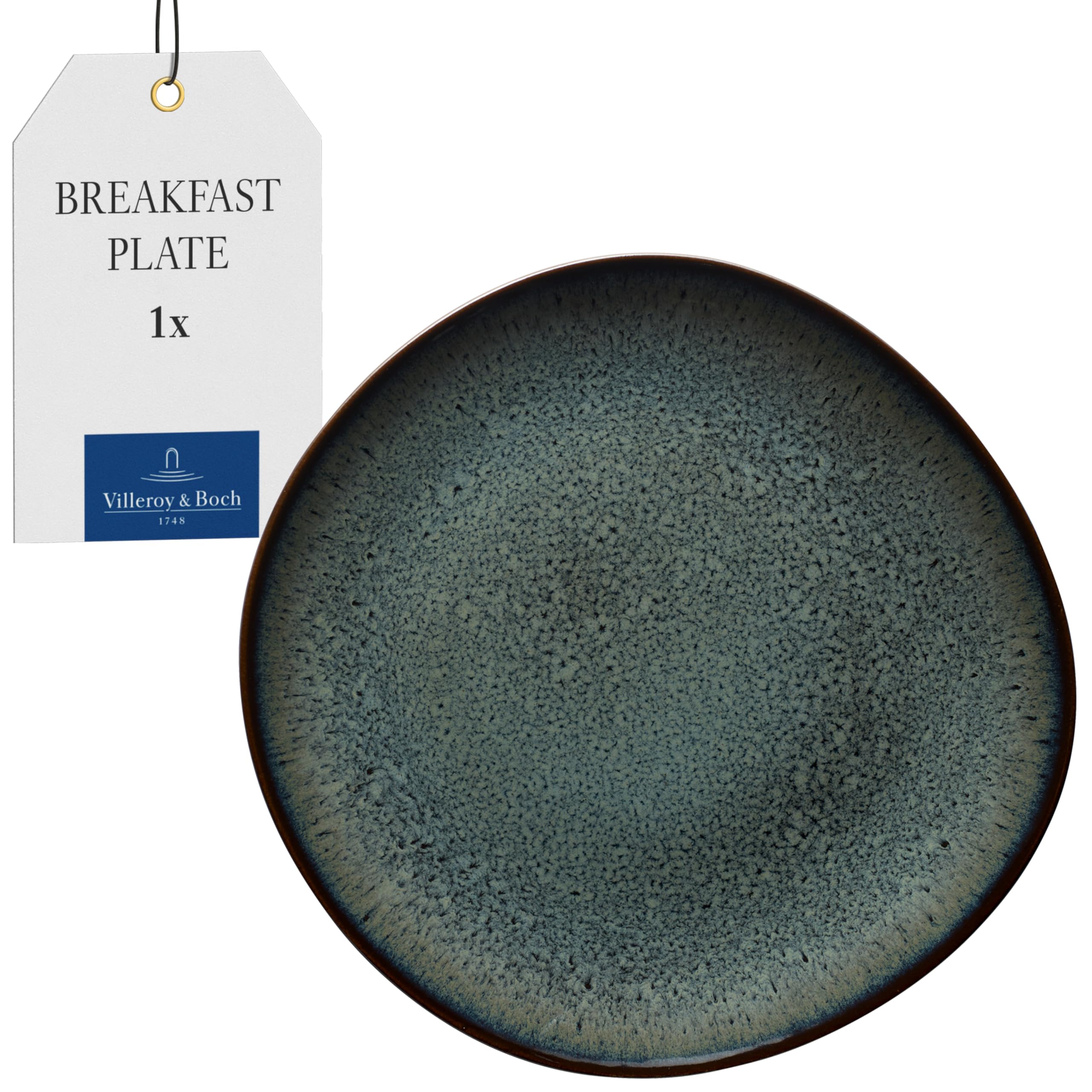 like. by Villeroy & Boch – Lave gris breakfast plate, 23.5 cm, stylish flat plate made from stoneware for brunches, dishwasher-safe