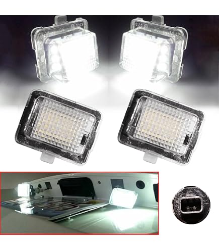 Bombillas LED Para Matrícula De Coche - 18 SMD, Luz Blanca Brillante, Compatible Con Mercedes Clase C, E, S (2006-2011), Pack De 2 Unidades