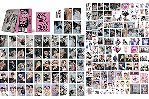 SHAOKUN 55PCS Stray Kids Photocards 2024 New Album Lomo Cards and 101PCS Stray Kids Stickers Gift for Fan Collection (Colorful)
