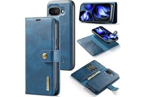 Compatible with Google Pixel 10A Premium Leather Wallet Case, Detachable 2 in 1 Split Leather Wallet Phone Cover,Magnetic Pou