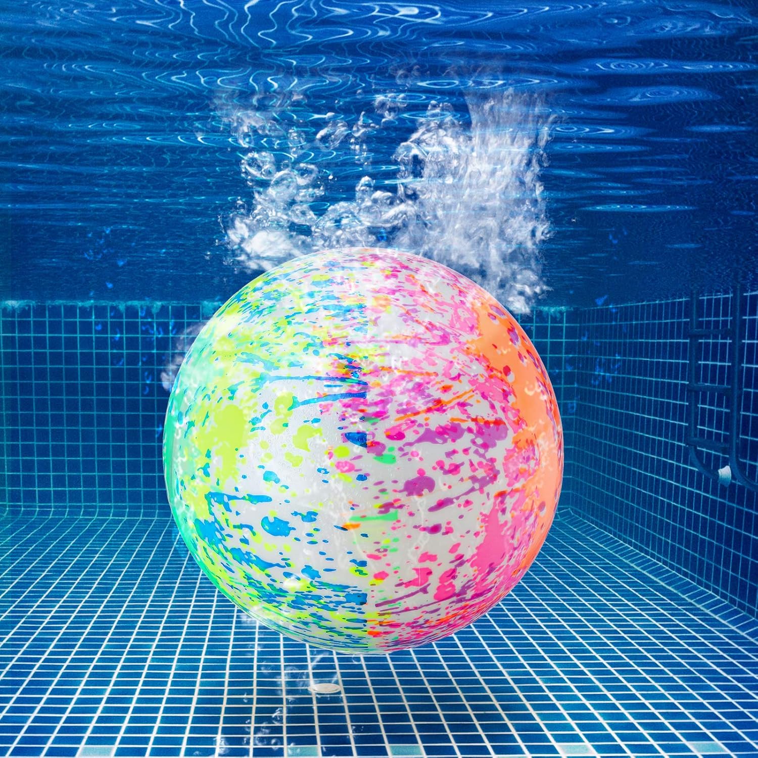 Hiboom Swimming Pool Toys Ball, Underwater Game Swimming Accessories Pool Ball for Under Water Passing, Dribbling, Diving and Pool Games for Teens, Adults, Ball Fills with Water (Water Color): Toys & Games