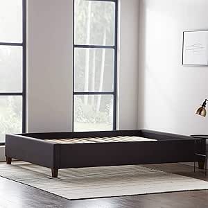 Lucid Upholstered Platform Bed With Slats Linen Inspired Fabric No Box Spring Required Compatible With Adjustable Bases Amazon Ca Home