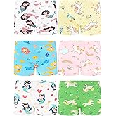 BliBliTaTa Girls Boyshorts Underwear,Soft Cotton Tagless Panties for Toddlers & Little Kids Comfort,Breathable Briefs,6-Pack
