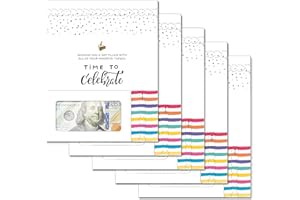 ZipGifts Birthday Card | Zip-Open Money Holder w/Clear Plastic Window for Cash, Check, & Gift Card (Woo Hoo | 5-Pack)