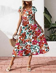 Zeagoo Summer Dress for Women 2025 Flutter Sleeve